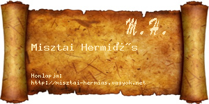 Misztai Hermiás névjegykártya